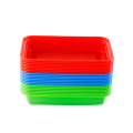 Rectángulo de rectángulo único BPA Free Meal Prep Envases de plástico para el almacenamiento de alimentos con tapas Apilable Microwavable
